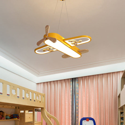 Kids Plane Shaped LED Pendant Chandelier Acrylic Bedroom NALANI