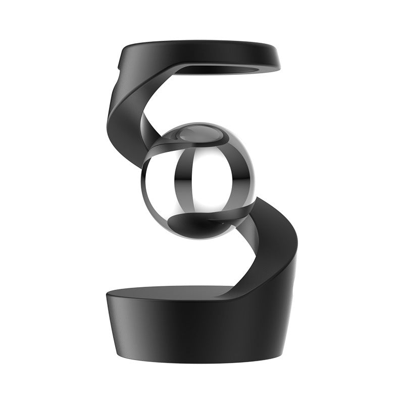 Kinetic Desk Toy With Levitating Globe Optical Illusion black NALANI