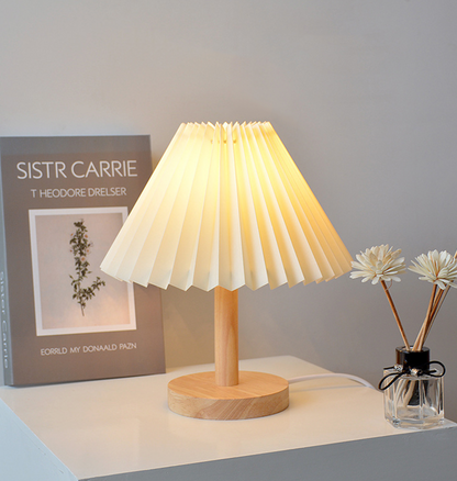 Korean Retro Pleated Table Lamp for Elegant Home Lighting NALANI