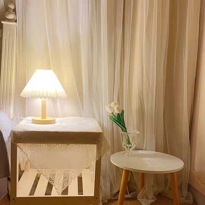 Korean Retro Pleated Table Lamp for Elegant Home Lighting NALANI