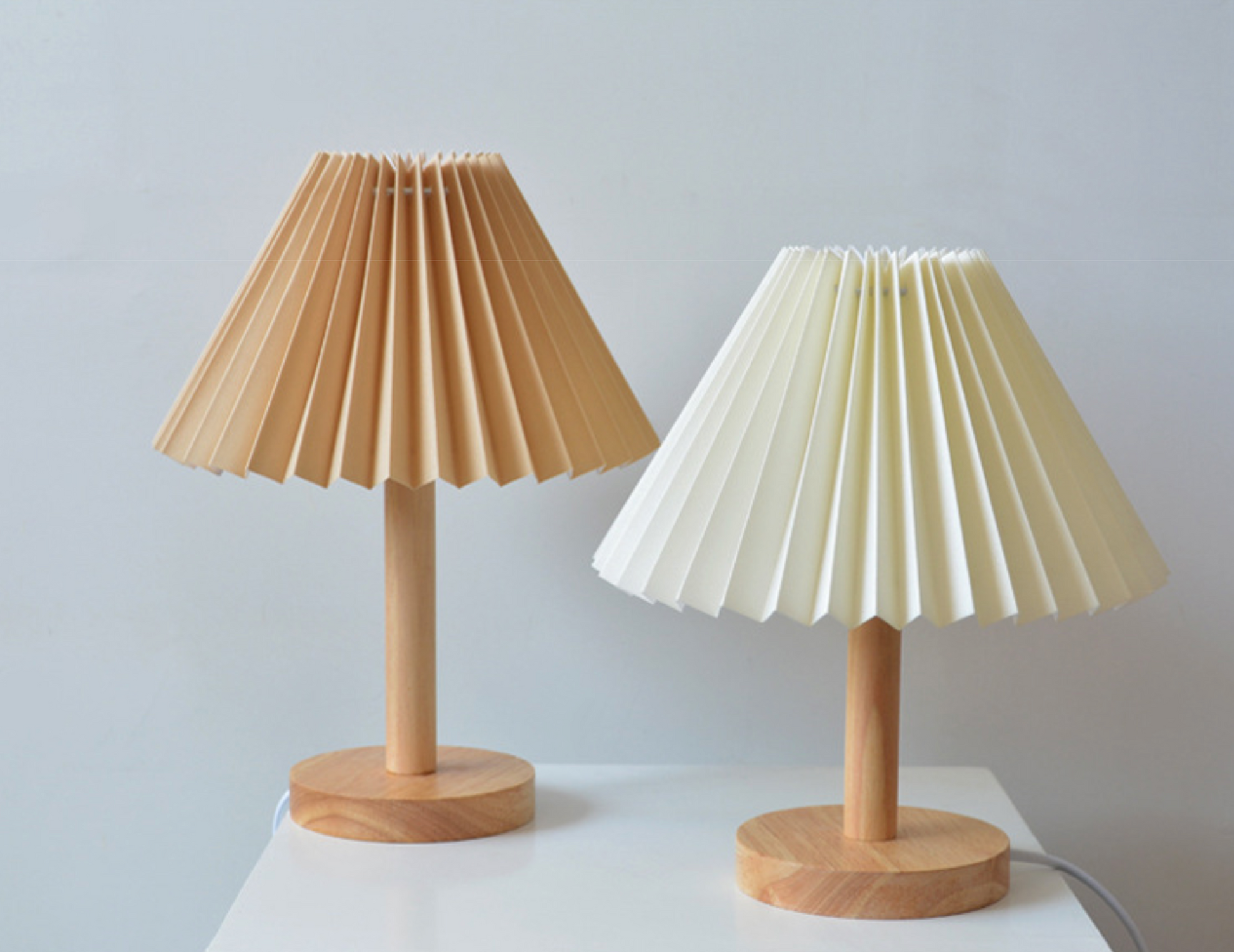 Korean Retro Pleated Table Lamp for Elegant Home Lighting NALANI