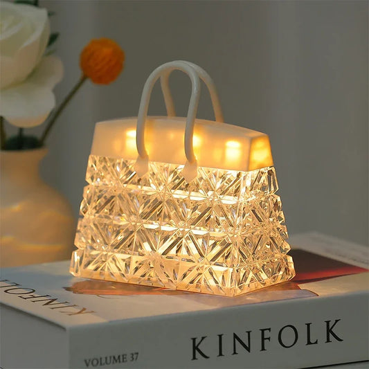 LED Acrylic Purse Lamp Elegant Retro Light for Home Decor and Gifts NALANI