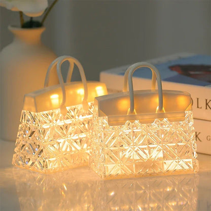LED Acrylic Purse Lamp Elegant Retro Light for Home Decor and Gifts NALANI