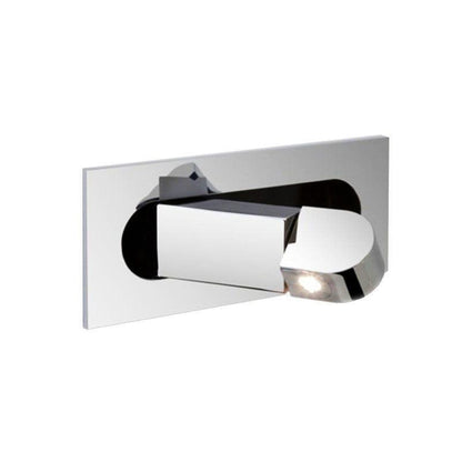 LED Bedside Reading Light With Adjustable Head Nightstand Chrome NALANI