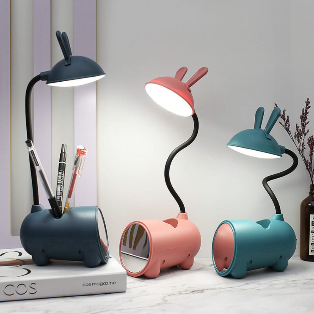 LED Desk Lamp With Touch Control Flexible Arm And Pen Holder NALANI