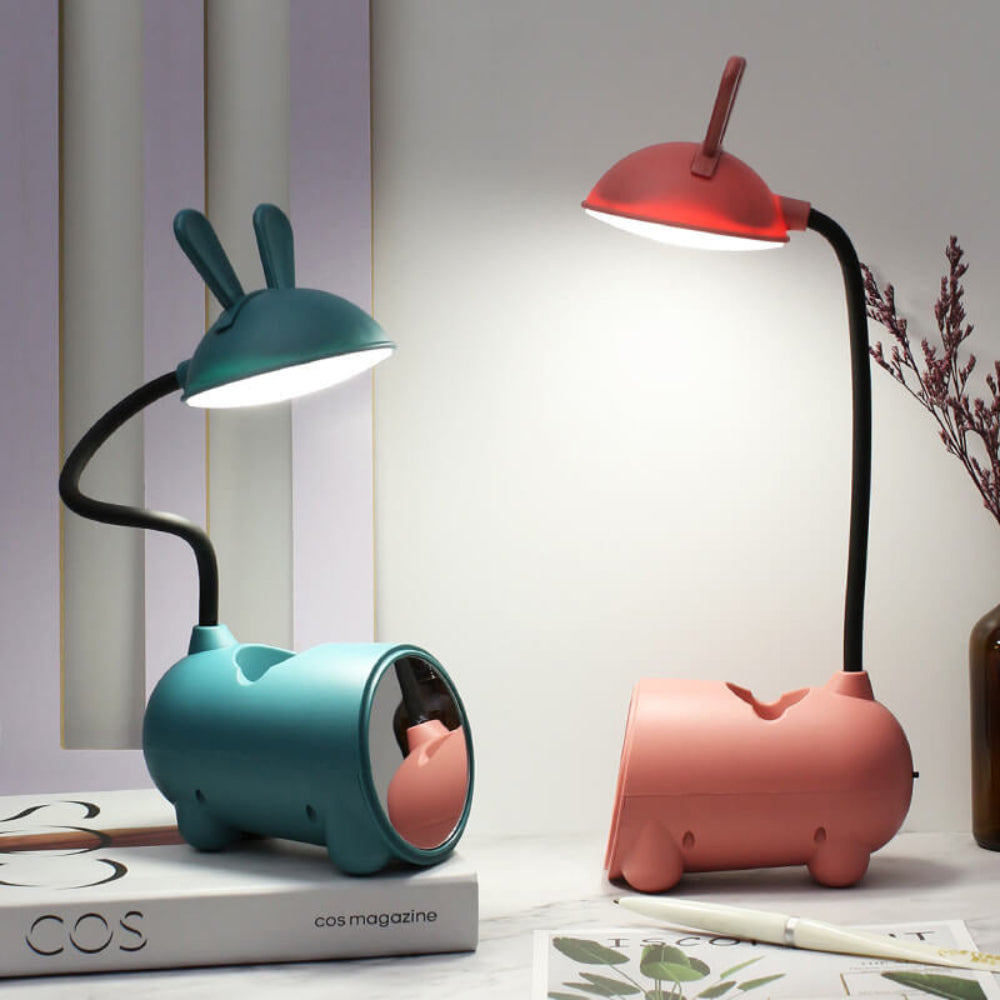 LED Desk Lamp With Touch Control Flexible Arm And Pen Holder NALANI