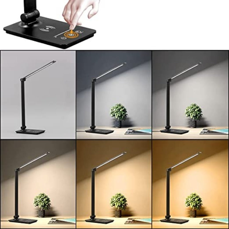 LED Desk Lamp With Wireless Charger And 5 Color Modes NALANI