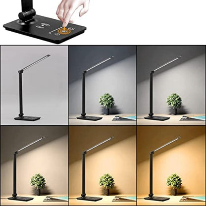LED Desk Lamp With Wireless Charger And 5 Color Modes NALANI