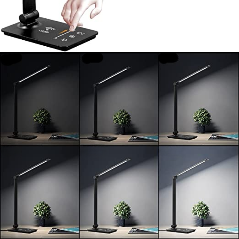 LED Desk Lamp With Wireless Charger And 5 Color Modes NALANI