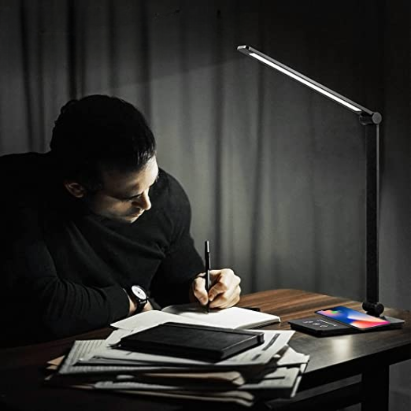 LED Desk Lamp With Wireless Charger And 5 Color Modes NALANI