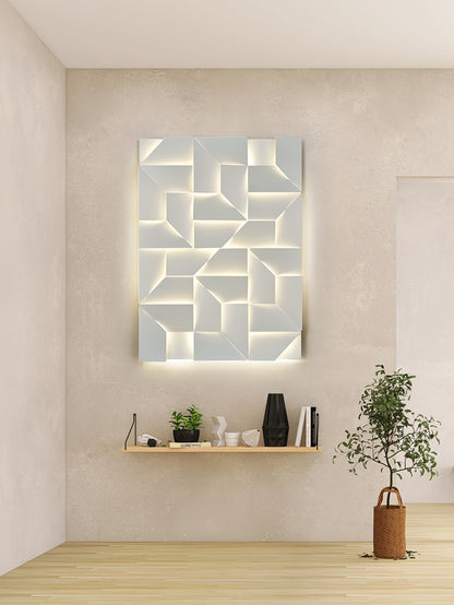 LED Diffused Aluminum Wall Sconce Matte White Modern NALANI