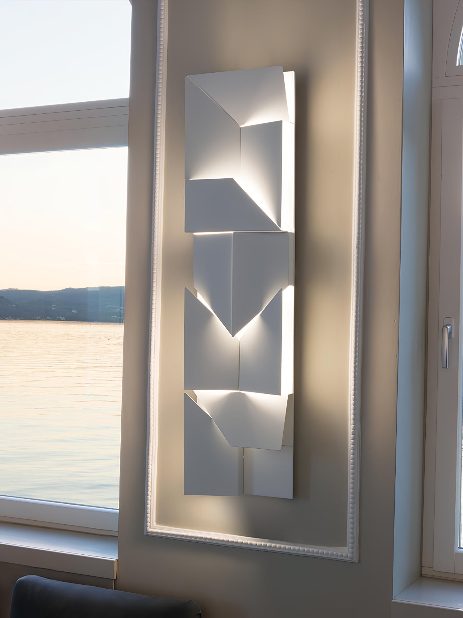 LED Diffused Aluminum Wall Sconce Matte White Modern NALANI