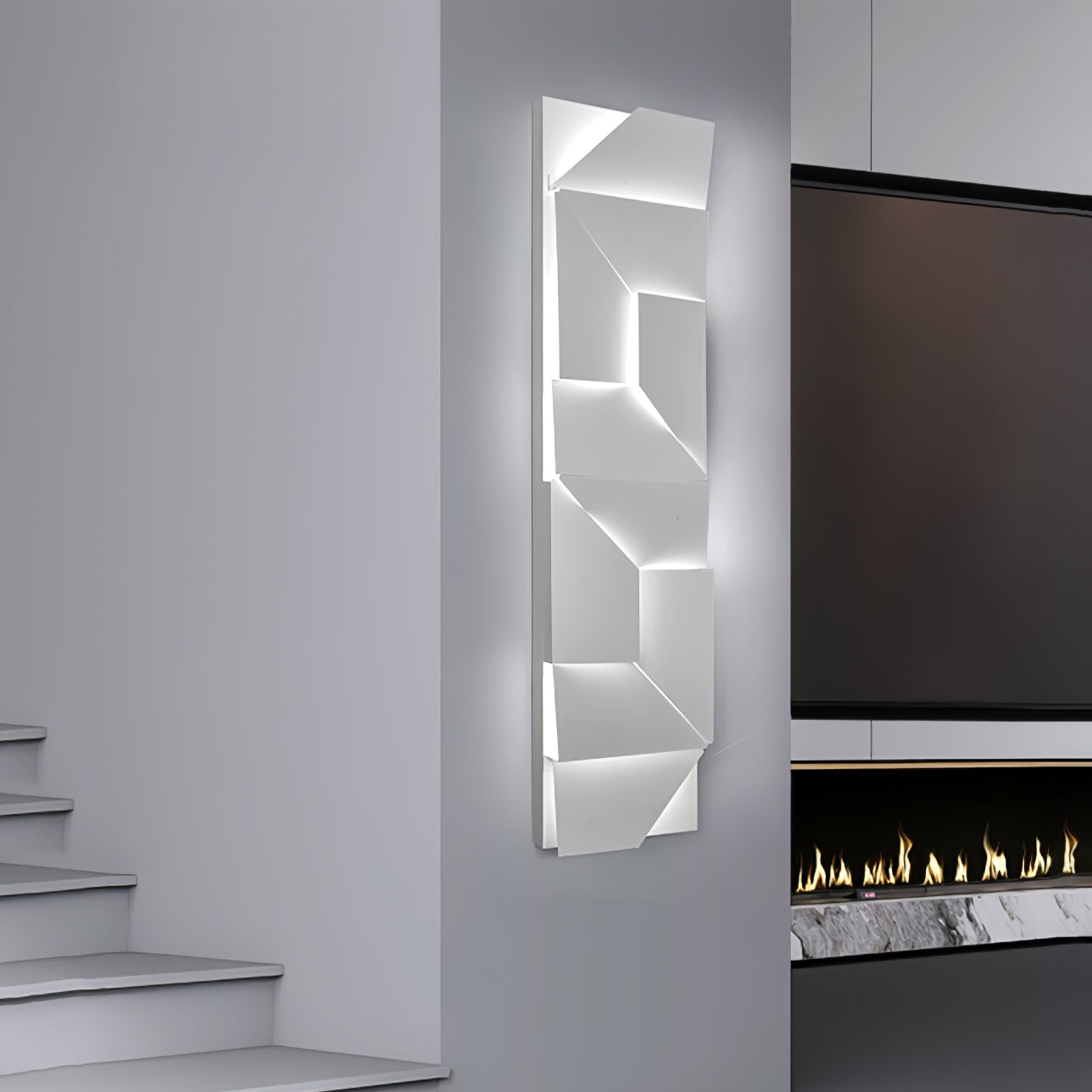 LED Diffused Aluminum Wall Sconce Matte White Modern NALANI