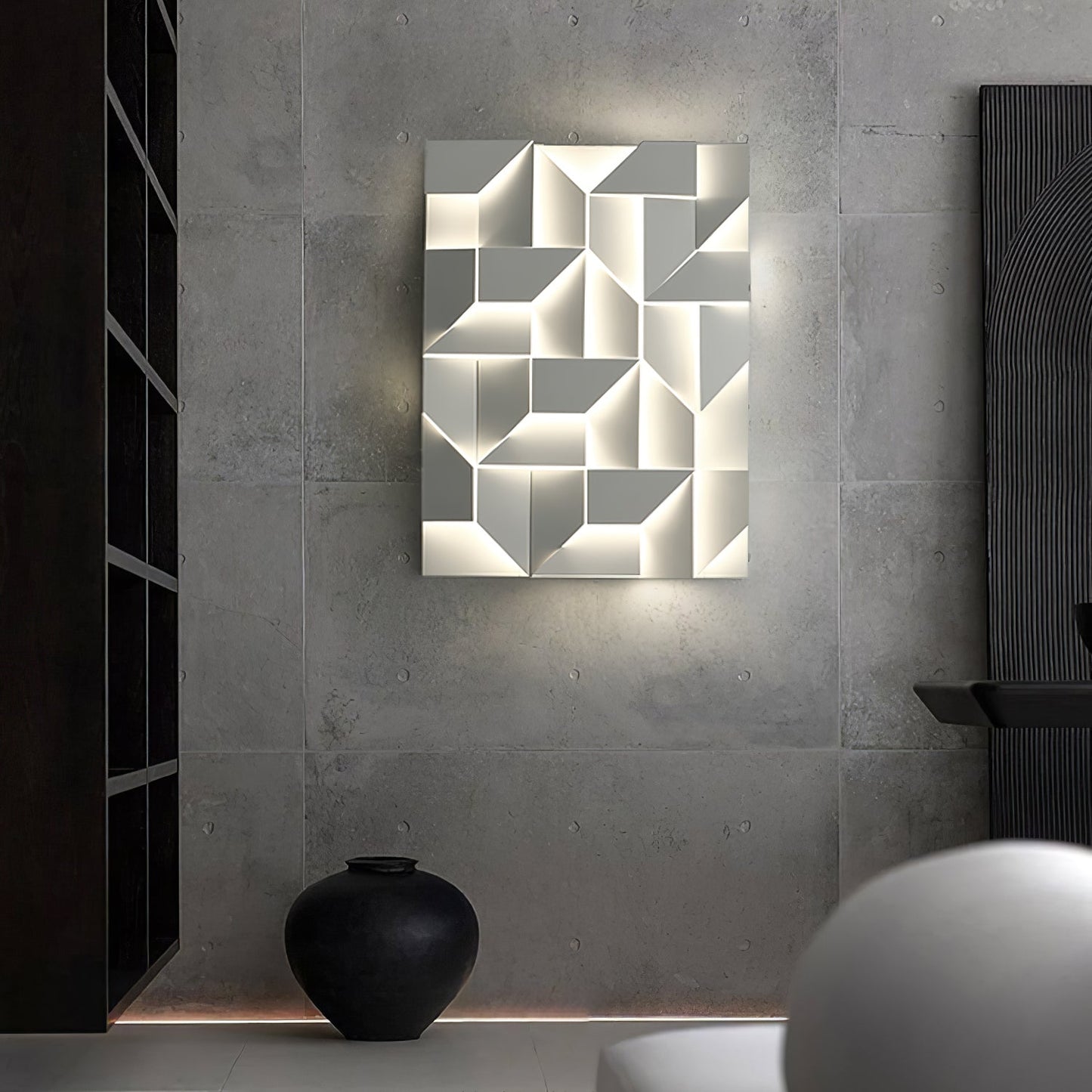 LED Diffused Aluminum Wall Sconce Matte White Modern NALANI