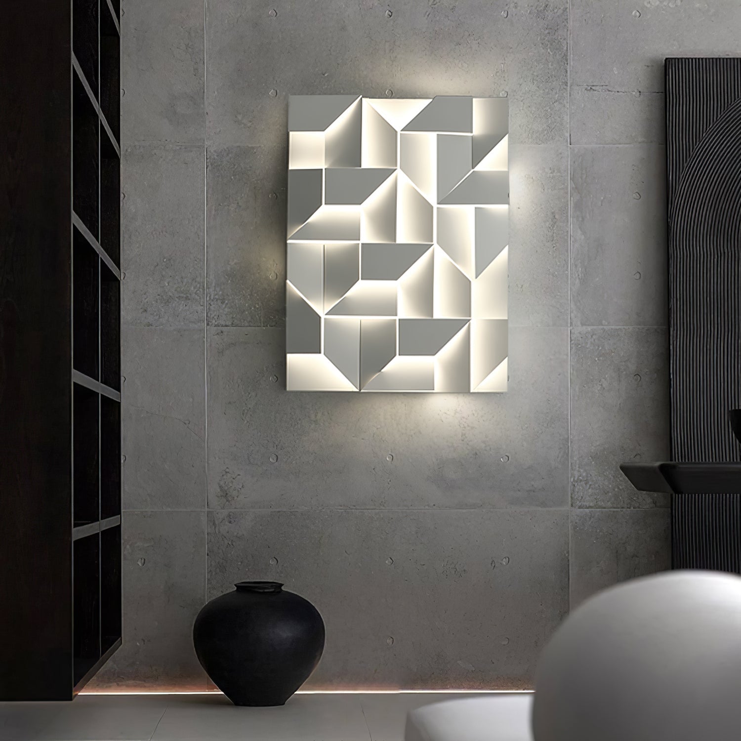 LED Diffused Aluminum Wall Sconce Matte White Modern NALANI