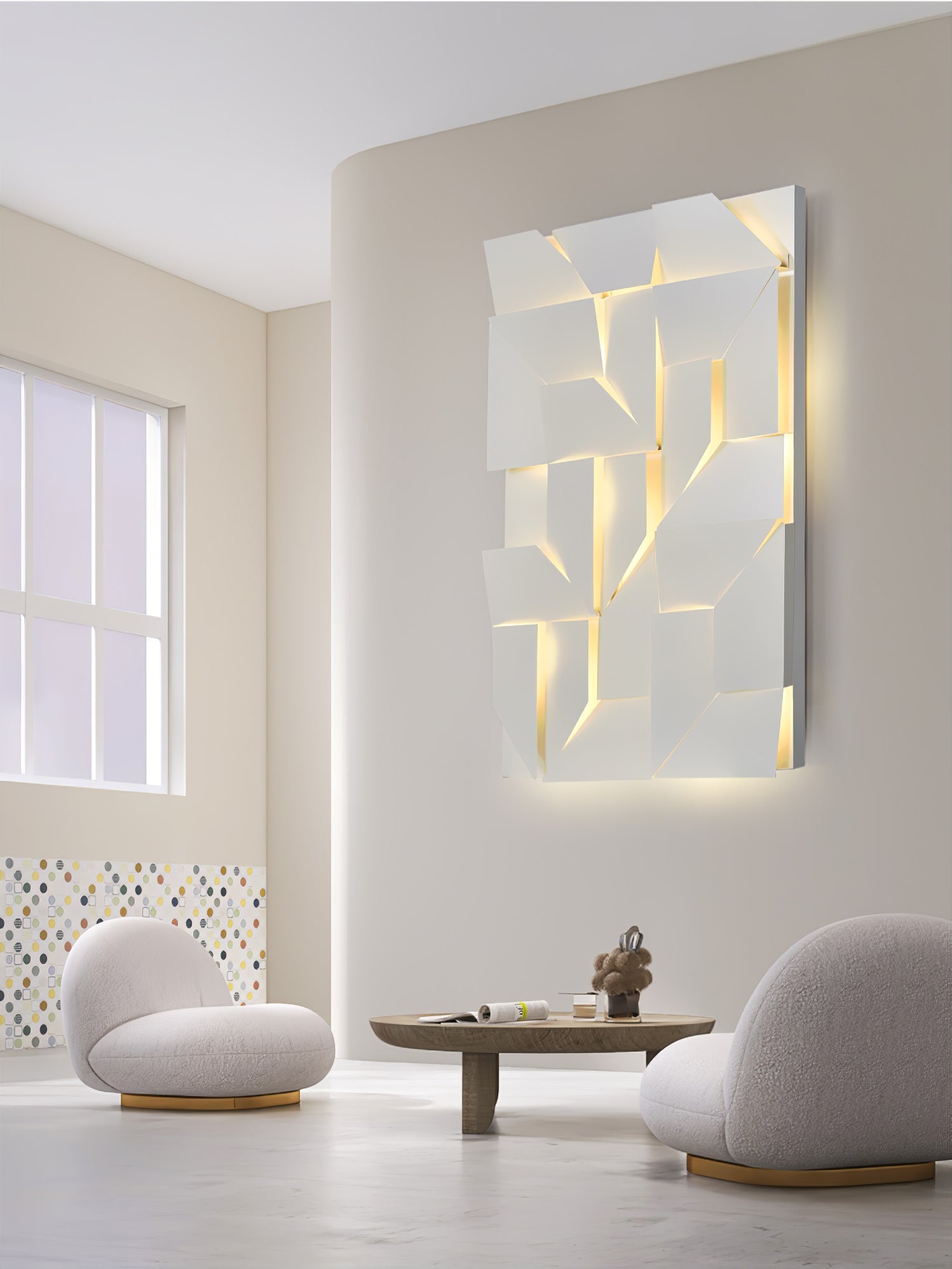 LED Diffused Aluminum Wall Sconce Matte White Modern NALANI