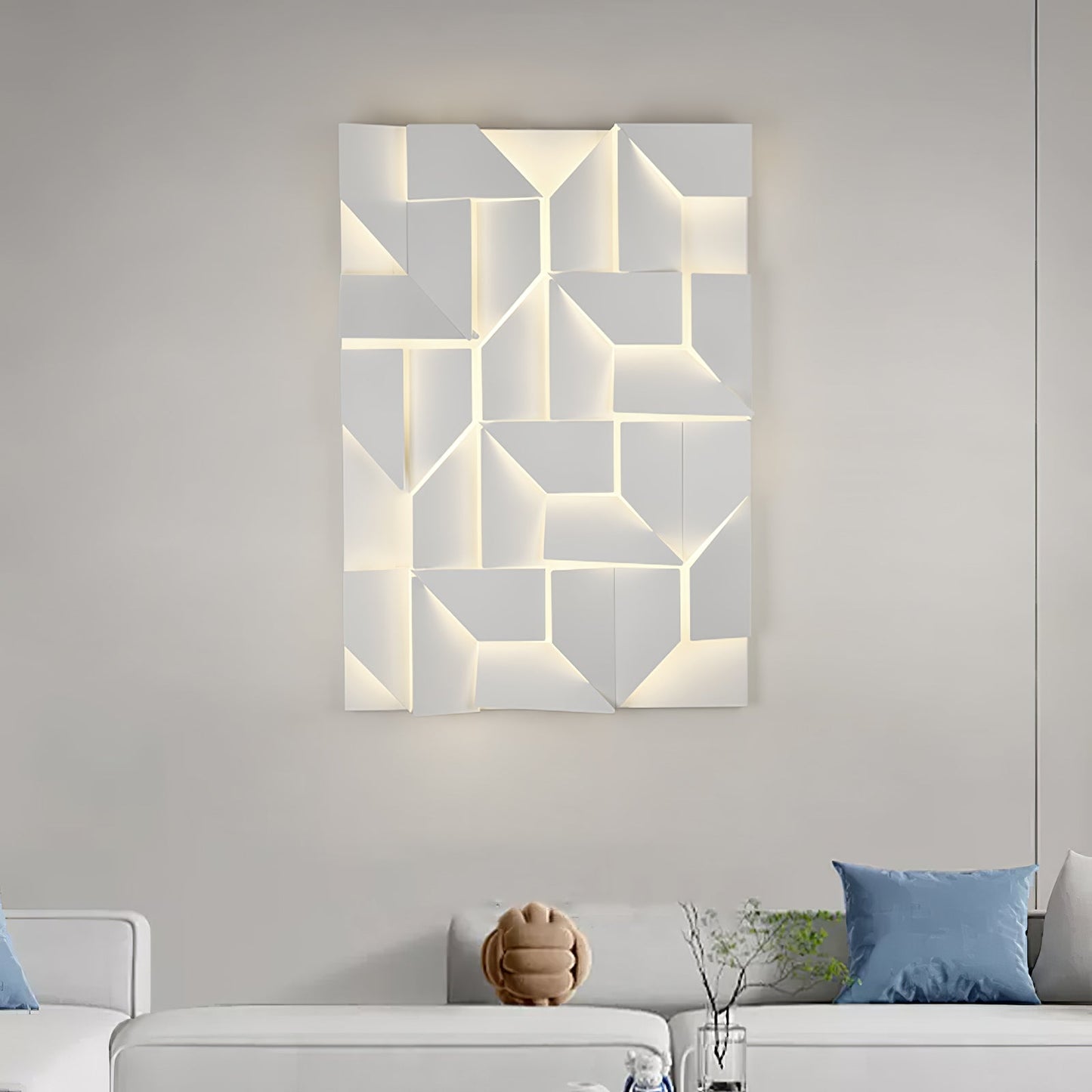 LED Diffused Aluminum Wall Sconce Matte White Modern NALANI