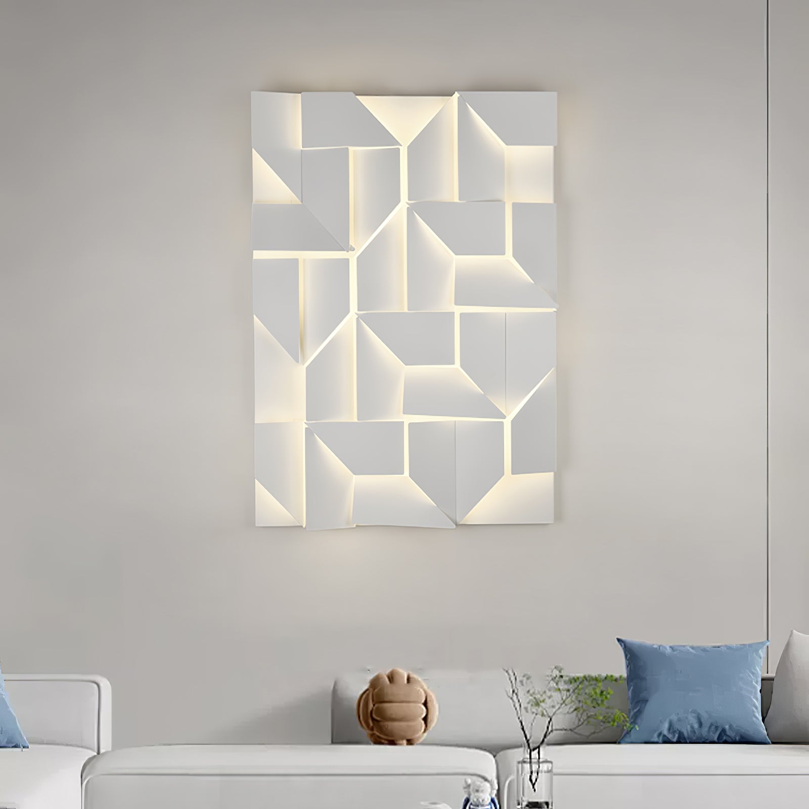 LED Diffused Aluminum Wall Sconce Matte White Modern NALANI