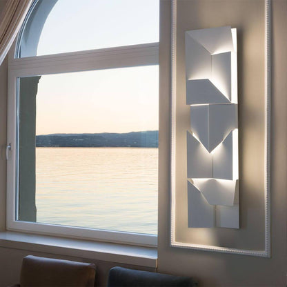 LED Diffused Aluminum Wall Sconce Matte White Modern NALANI