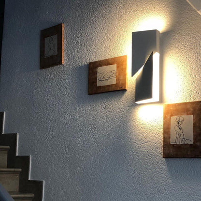 LED Diffused Aluminum Wall Sconce Matte White Modern NALANI