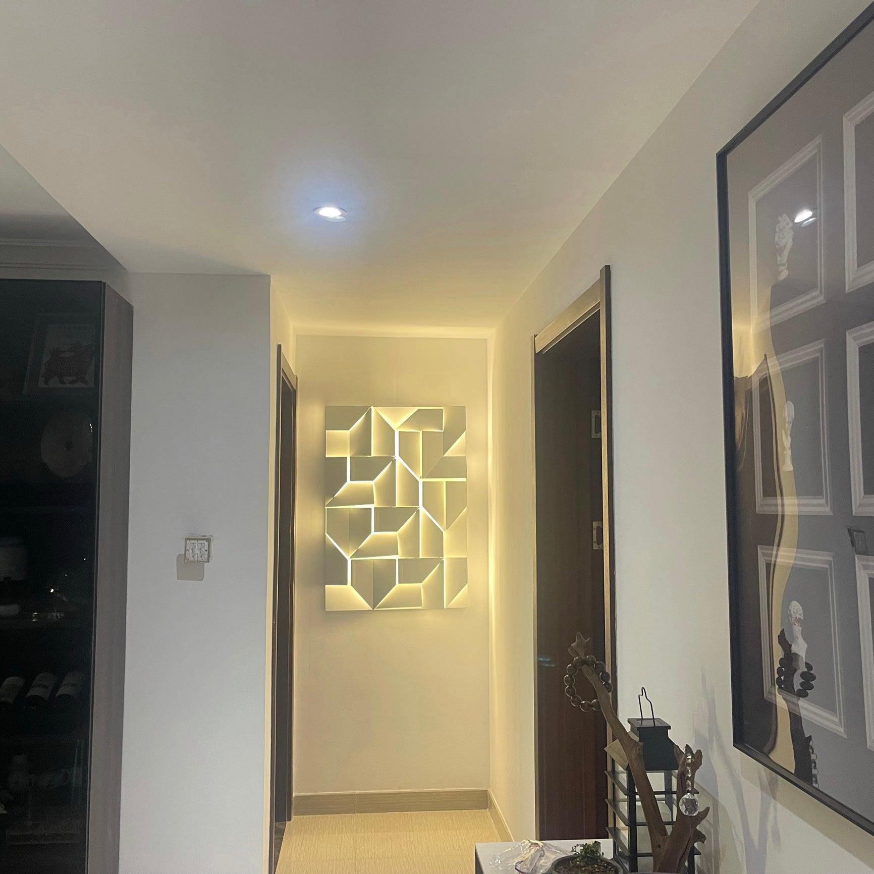 LED Diffused Aluminum Wall Sconce Matte White Modern NALANI