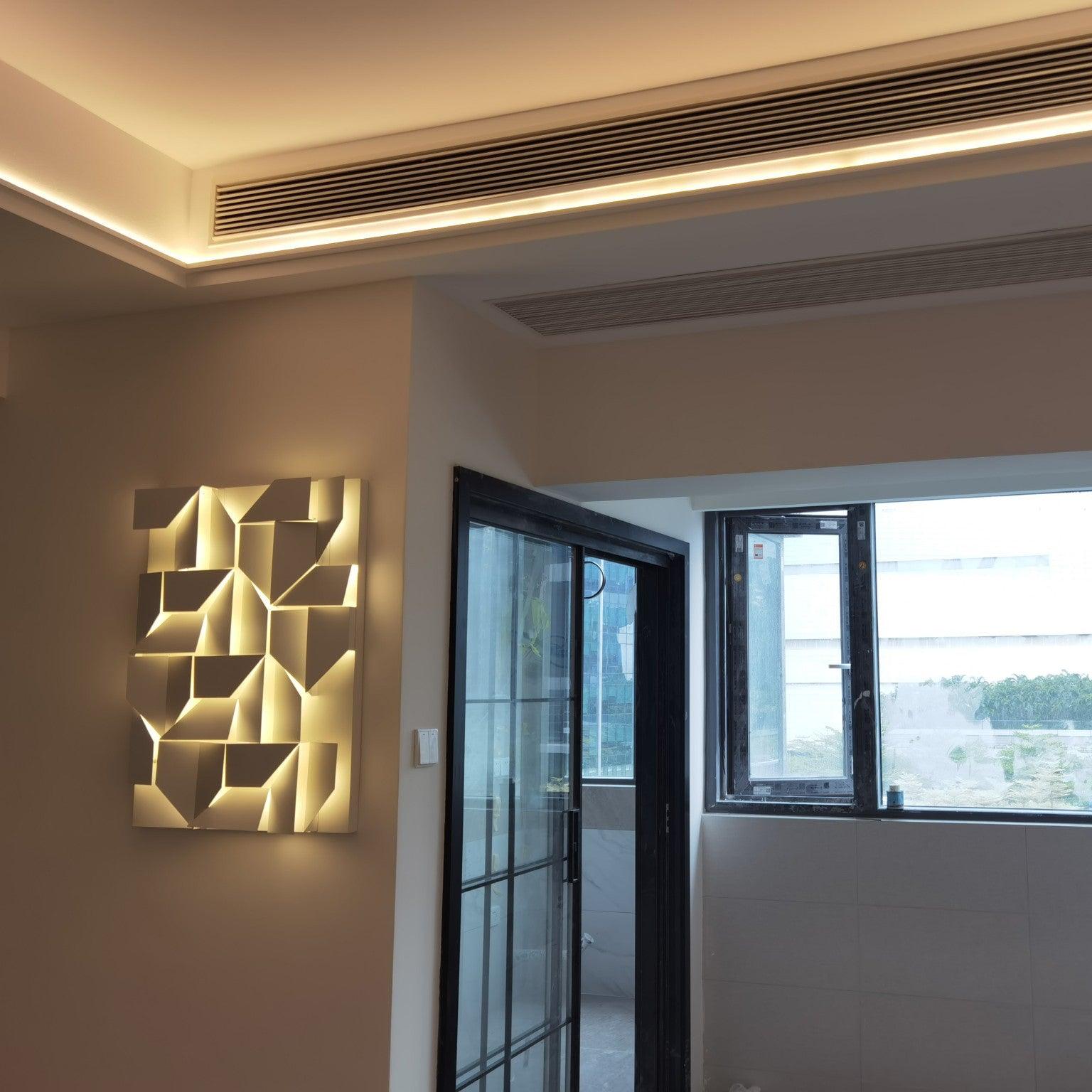 LED Diffused Aluminum Wall Sconce Matte White Modern NALANI