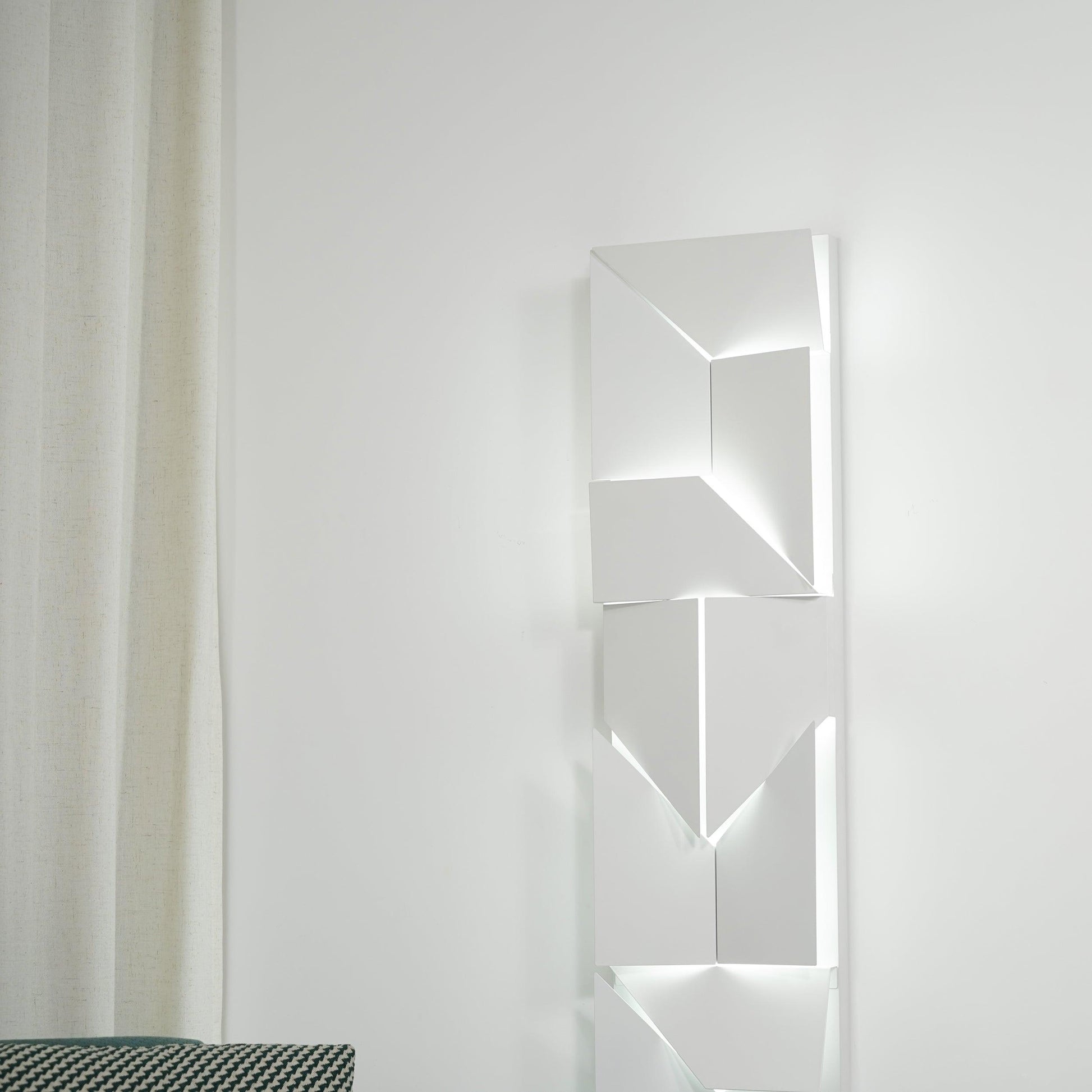 LED Diffused Aluminum Wall Sconce Matte White Modern NALANI