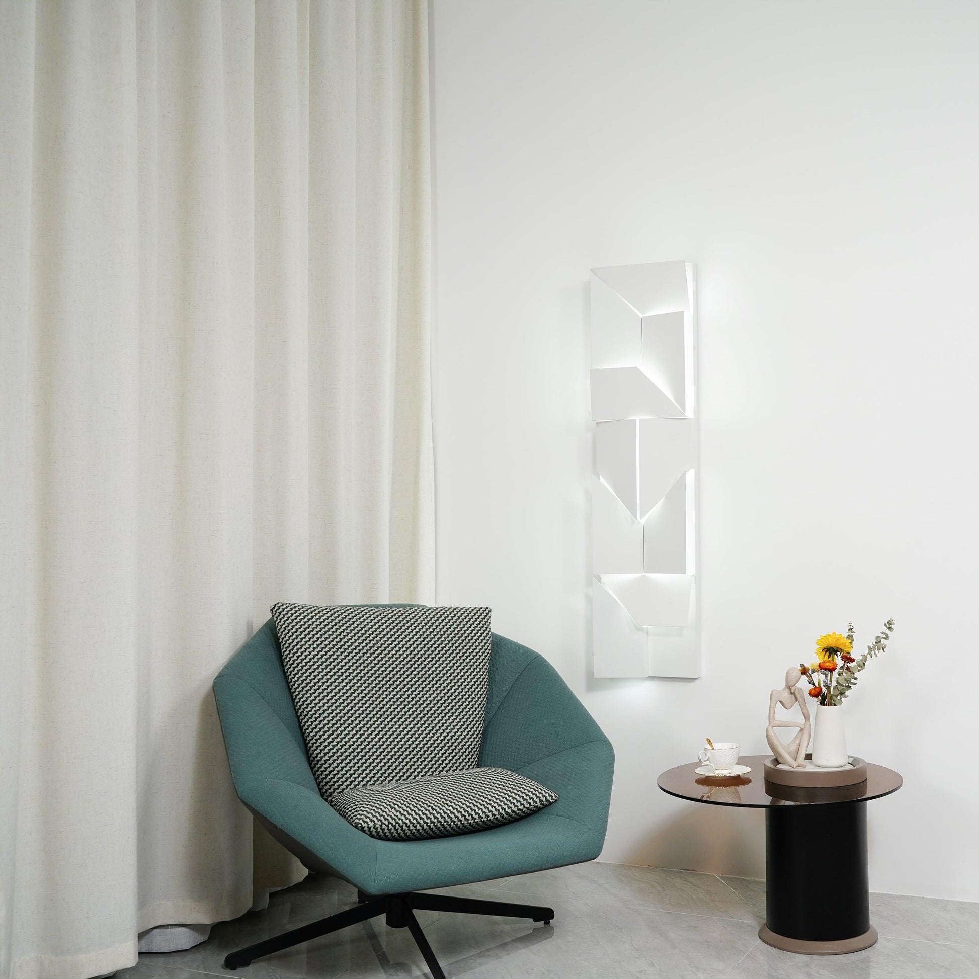 LED Diffused Aluminum Wall Sconce Matte White Modern NALANI