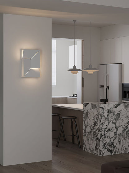 LED Diffused Aluminum Wall Sconce Matte White Modern NALANI