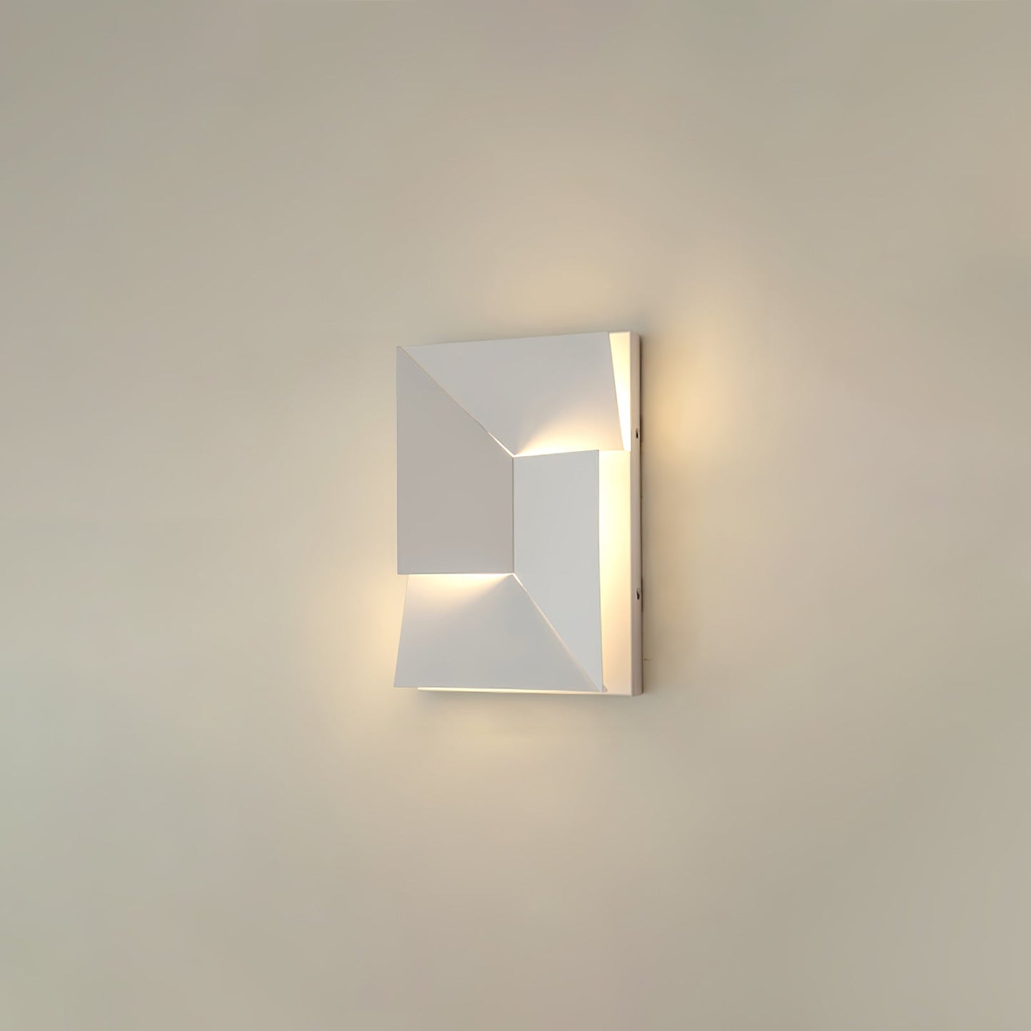 LED Diffused Aluminum Wall Sconce Matte White Modern L 11.8″ x W 17.7″ L 30cm x H 45cm Wired version Warm Light NALANI