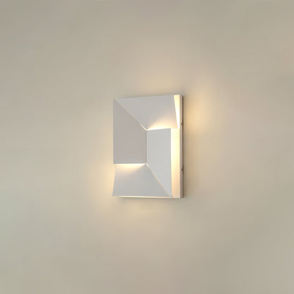 LED Diffused Aluminum Wall Sconce Matte White Modern L 11.8″ x W 17.7″ L 30cm x H 45cm Wired version Warm Light NALANI
