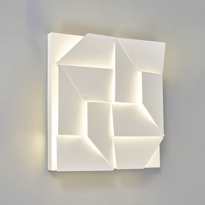 LED Diffused Aluminum Wall Sconce Matte White Modern L 23.6″ x W 23.6″ L 60cm x H 60cm Wired version NALANI