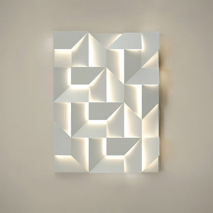 LED Diffused Aluminum Wall Sconce Matte White Modern L 27.5″ x W 39.3″ L 70cm x H 100cm Wired version NALANI