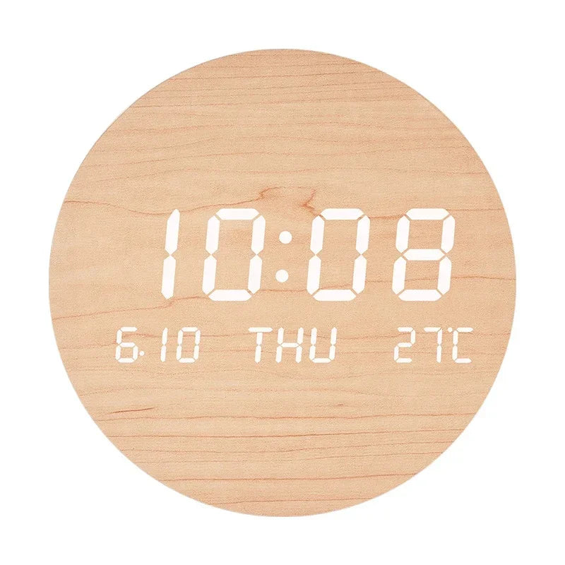 LED Digital Wall Clock with Temperature Date Time for Home Decor NaLani
