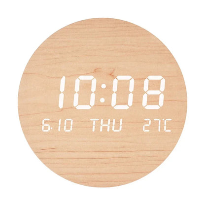 LED Digital Wall Clock with Temperature Date Time for Home Decor NaLani