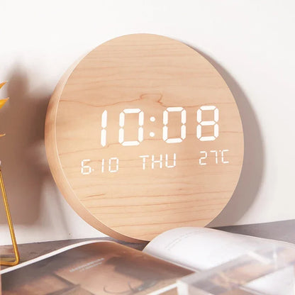LED Digital Wall Clock with Temperature Date Time for Home Decor NaLani