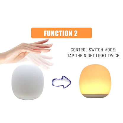 LED Egg Lamp Nightlight USB Rechargeable Dimmable RGB Color NALANI