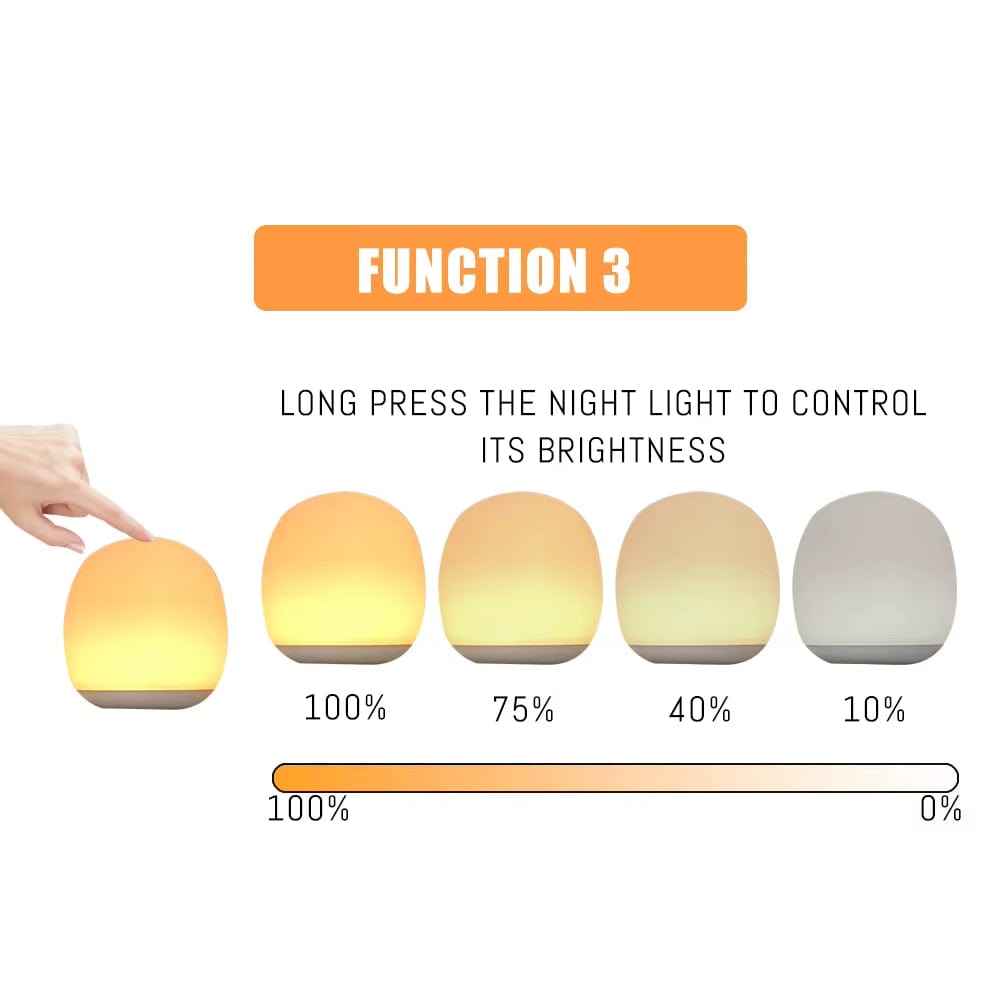 LED Egg Lamp Nightlight USB Rechargeable Dimmable RGB Color NALANI