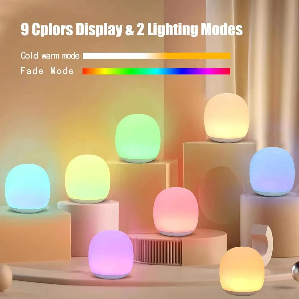 LED Egg Lamp Nightlight USB Rechargeable Dimmable RGB Color NALANI