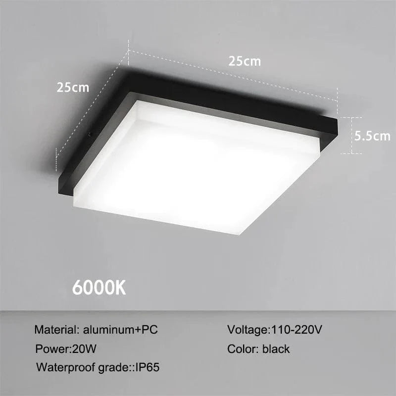 LED Flush Mount Ceiling Light 10 Inch Indoor Outdoor 20W NALANI