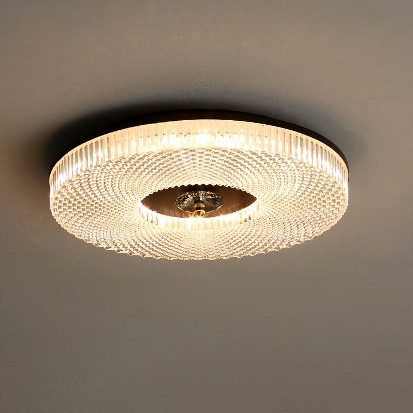 LED Flush Mount Ceiling Light White Diffuser Modern Fixture Black NALANI