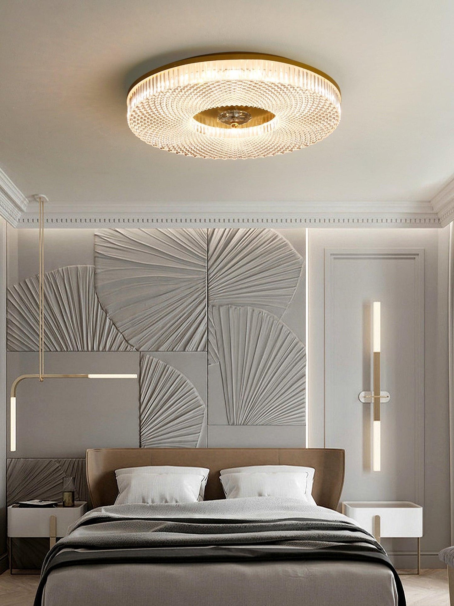 LED Flush Mount Ceiling Light White Diffuser Modern Fixture NALANI