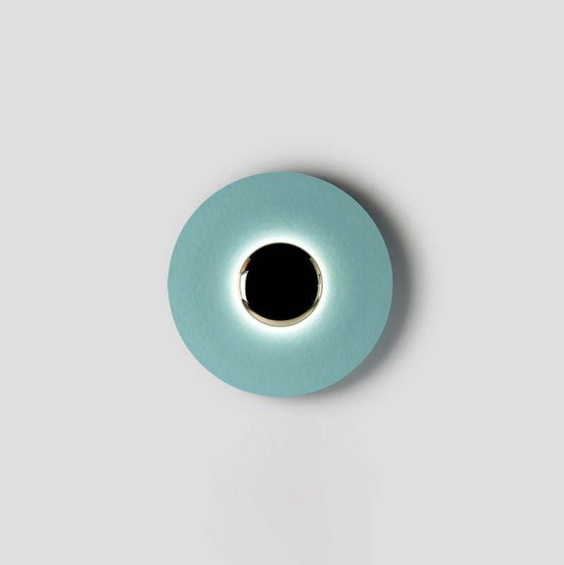 LED Glow Wall Light With Warm Ambient Glare Free Light Blue & Antique copper NALANI
