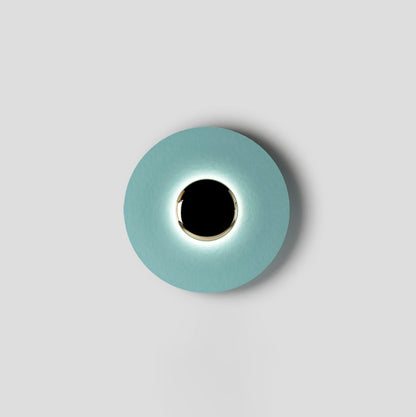 LED Glow Wall Light With Warm Ambient Glare Free Light Blue & Antique copper NALANI