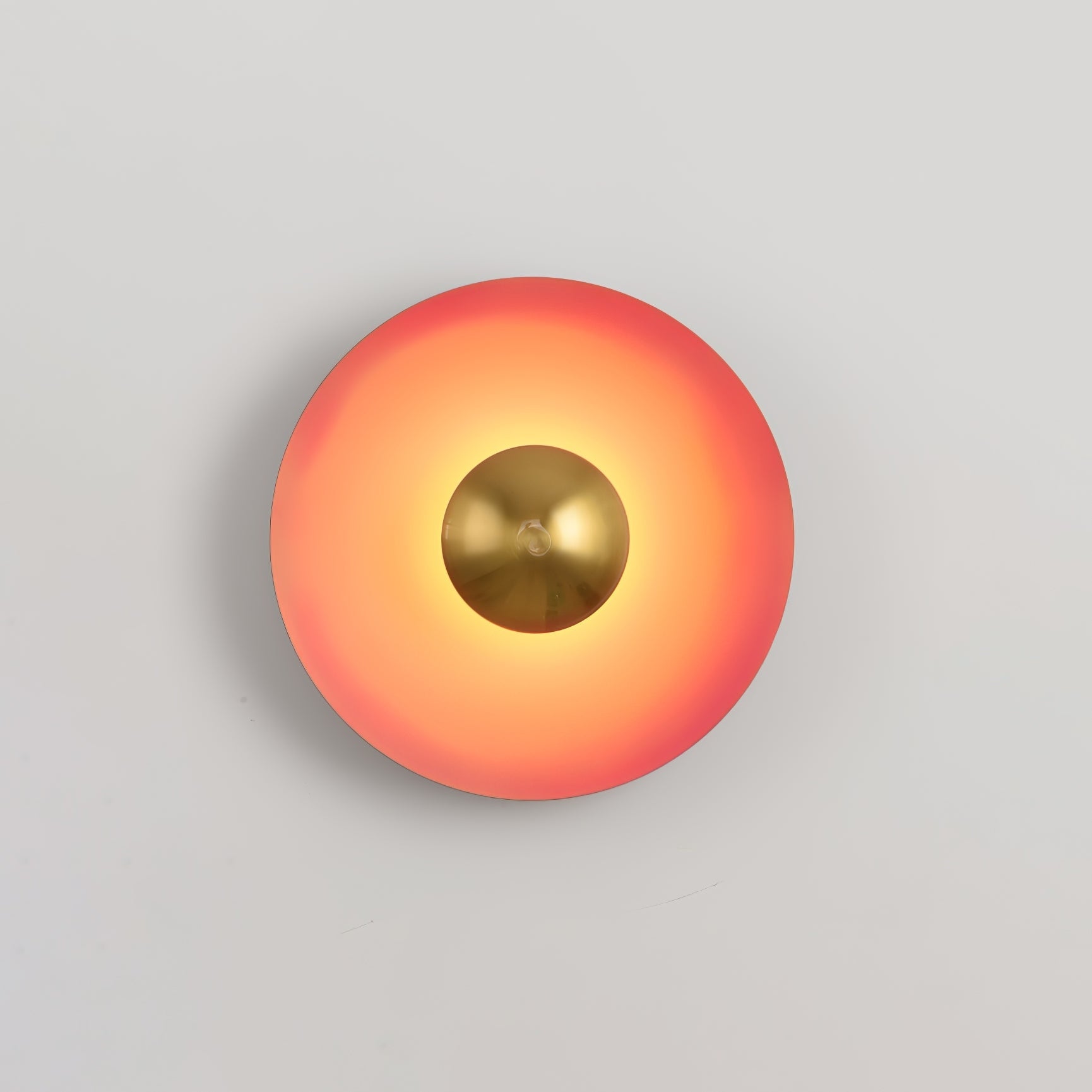LED Glow Wall Light With Warm Ambient Glare Free Light ∅ 11.8″ x H 11.8″ Orange & Antique copper NALANI