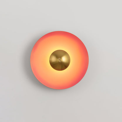 LED Glow Wall Light With Warm Ambient Glare Free Light ∅ 11.8″ x H 11.8″ Orange & Antique copper NALANI