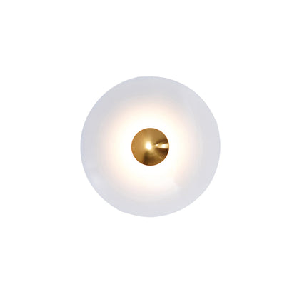 LED Glow Wall Light With Warm Ambient Glare Free Light ∅ 11.8″ x H 11.8″ White & Antique copper NALANI