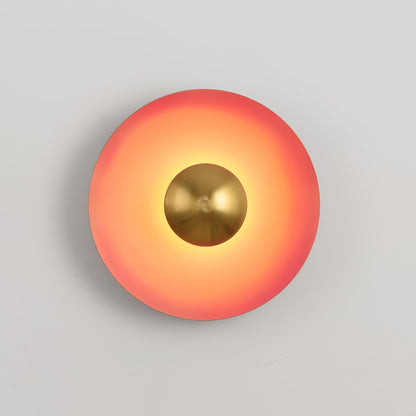 LED Glow Wall Light With Warm Ambient Glare Free Light ∅ 15.7″ x H 15.7″ Orange & Antique copper NALANI