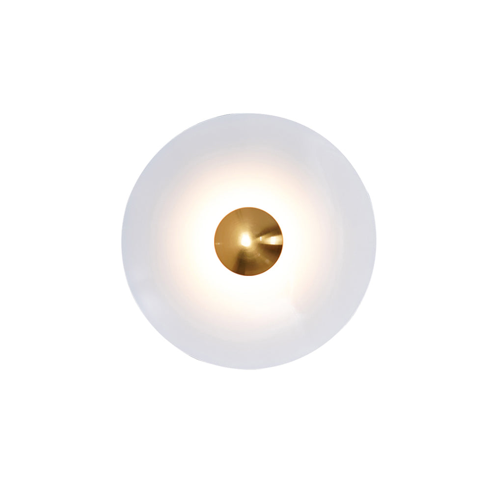 LED Glow Wall Light With Warm Ambient Glare Free Light ∅ 15.7″ x H 15.7″ White & Antique copper NALANI