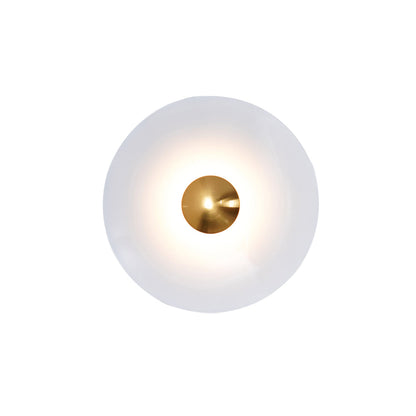 LED Glow Wall Light With Warm Ambient Glare Free Light ∅ 15.7″ x H 15.7″ White & Antique copper NALANI